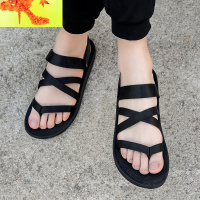 男士凉鞋两用夹脚拖鞋男潮韩版夏越南沙滩鞋橡胶室外罗马凉拖个性 简畅