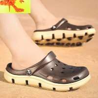 凉拖鞋夏季2022新款洞洞鞋男士拖鞋男潮防滑沙滩鞋男室外穿凉鞋男 简畅