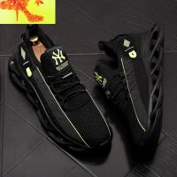 新款休闲鞋网红飞织男鞋子内增高运动旅游鞋青年透气乐福鞋ins鞋 简畅