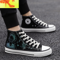 春季15青少年高帮鞋16高中初中学生。。17岁潮鞋韩版潮流帆布男鞋 简畅