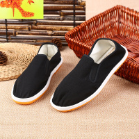 台州西山布鞋男女夏秋冬黑色老工艺布鞋懒人鞋工作休闲加绒开车鞋 简畅
