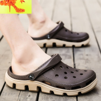 夏季凉鞋时尚潮流男士拖鞋2020新款情侣洞洞鞋男女凉拖休闲沙滩鞋  简畅