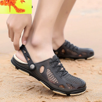 洞洞鞋夏季男士两用潮流韩版拖鞋个性外穿凉拖防滑沙滩鞋时尚凉鞋  简畅