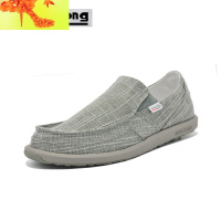 夏季男士帆布鞋男棉麻布鞋仿亚麻透气一脚蹬懒人鞋套脚休闲潮鞋  简畅