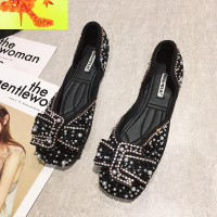 平底单鞋女2020年新款春季浅口淑女软底仙女温柔风鞋子春款豆豆鞋 简畅休闲鞋