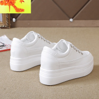 内增高女鞋2020春季新款韩版厚底松糕鞋百搭8CM小白鞋学生休闲鞋 简畅休闲鞋