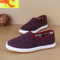 女鞋2020新款春秋中老年妈妈防滑二棉软底加绒保暖休闲工作健步鞋 简畅休闲鞋