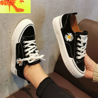 小雏菊运动板鞋女2020新款春季百搭绑带学生网红女鞋休闲平底鞋 简畅休闲鞋