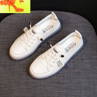 鞋子女2020新款休闲鞋百搭春季学生小白鞋套脚平底网红chic板鞋潮 简畅帆布鞋