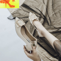 2020新款法式高跟鞋粗跟中跟单鞋晚晚风温柔仙女鞋子春秋百搭尖头 简畅休闲鞋