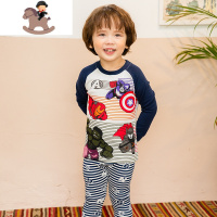 YueBin呗啦噜男童内衣套装棉小男孩秋衣秋裤韩版小中大童家居服保暖套