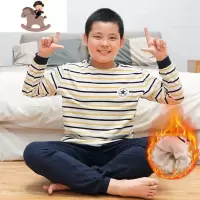 YueBin胖男童加绒秋衣裤套装加肥加大睡衣加厚中大童大码保暖内衣裤衬裤