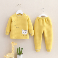 YueBin冬季宝宝内衣套装加厚棉男女童保暖内衣夹棉秋衣裤婴幼儿打底衫