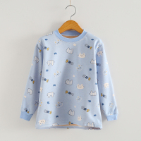 YueBin儿童内衣男童女童中大童加绒加厚保暖单件上衣小孩中领带绒秋衣