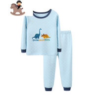 YueBin男童保暖衣套装秋冬三层夹棉宝宝薄棉秋衣裤内衣儿童睡衣家居服