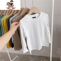 YueBin[本期回馈]儿童圆领打底衫男童棉质体恤宝宝长袖T恤女童上衣秋T恤童