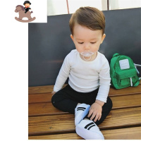 YueBin婴童装婴儿童纯色打底衫男童上衣棉体恤宝宝长袖T恤女童秋季潮衣1T恤童