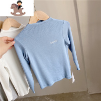 YueBin[店长推荐]儿童纯色半高领长袖t恤男童打底衫宝宝女童上衣秋冬T恤童