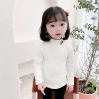 YueBin女宝宝长袖T恤秋冬新款儿童棉高领加绒打底衫洋气冬装女宝衣服T恤童