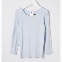 YueBin儿童美利奴毛衫男女童装长袖T恤打底衫美丽诺保暖内衣白色上衣T恤童