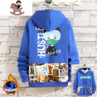 YueBin男大童卫衣12-15岁连帽衫男孩长袖T恤16秋冬加绒加厚高初中生男装T恤童