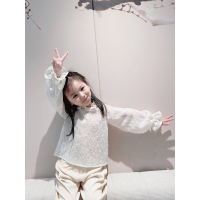 YueBin女宝宝蕾丝打底衫洋气女童装2020秋新款儿童T恤花边上衣秋装超仙T恤童