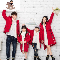 YueBin亲子装冬季过年2020洋气棉衣红色拜棉服母子母女一家三口四口棉袄亲子装全家