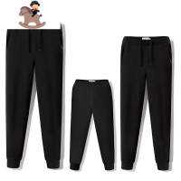 YueBin第七公社一家三口亲子装秋装2020新款母女装运动休闲裤母子装卫裤亲子装全家