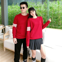 YueBin亲子装一家三口秋冬针织衫高端母子装婴儿爬服全家毛衣过年服四口亲子装全家