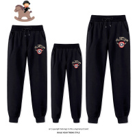 YueBin童装亲子装秋冬装休闲裤2020新款潮加绒洋气母子装母女装长裤卫裤亲子装全家