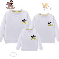 YueBin亲子装一家三口母女母子装2020新款潮圆领卫衣全家福服装家庭装薄亲子装全家