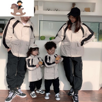 YueBin不一样的亲子装网红母女装母子装儿童外套洋气一家三口装宝宝夹克亲子装全家