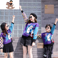 YueBin大力水手炸街亲子装一家三口毛衣2020秋冬新款卡通母子母女装洋气亲子装全家