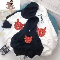 YueBin新年亲子装一家三口秋冬新款潮全家福拍照加绒加厚洋气母女装卫衣亲子装全家