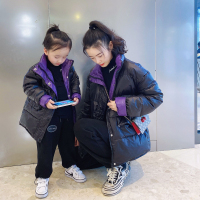 YueBin冬款亲子炸街90白鸭绒羽绒服一家三四口两面穿外套母子母女全家装亲子装全家