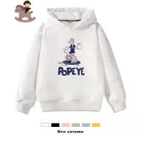 YueBin大力水手亲子装一家三口四口五口卫衣加绒加厚母女装洋气母子冬装亲子装全家