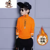 YueBin男童打底衫加绒保暖秋冬半高领2020新款洋气儿童中大童长袖T恤潮8T恤童