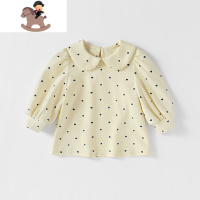 YueBin女童娃娃领打底衫1一3岁女婴儿春装儿童上衣春秋洋气5宝宝长袖t恤T恤童