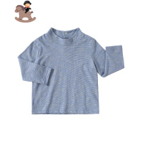 YueBinSOYO舍予良仓棉儿童小高领打底衫2020春秋新款时尚男女长袖色T恤童