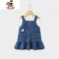 YueBin女童连衣裙春秋3一岁儿童春装牛仔裙子小婴儿冬装5宝宝背带裙秋冬裙子童