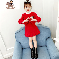 YueBin女童连衣裙秋冬装8八10十11-13岁儿童冬季呢子披风背心裙子两件套裙子童