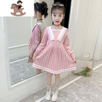 YueBin女童连衣裙春装2021新款洋气儿童装半身裙子秋冬款时髦公主百褶裙裙子童