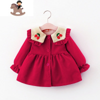 YueBin宝宝红色裙子抓周加绒加厚2020新款女童连衣裙秋冬洋气周岁礼服女裙子童