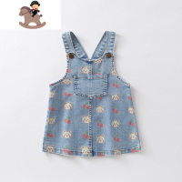 YueBin女童背带裙春秋1-3岁小童洋气连衣裙婴儿牛仔裙子儿童2女宝宝春装裙子童