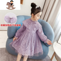 YueBin2020新款女童洋气冬装女大童女孩公主裙子儿童韩版秋冬加厚连衣裙裙子童