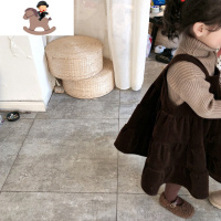 YueBin女童灯芯绒背带裙洋气韩版时髦5秋冬3裙子两岁宝宝加厚小童连衣裙裙子