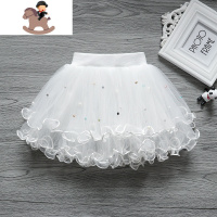 YueBin女童裙子大红色半身蓬蓬裙六一幼儿园演出卷边粉色纱裙短裙舞蹈裙裙子