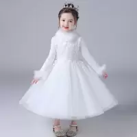 YueBin女童连衣裙秋冬2020冬装新款儿童冬款洋气裙子童装女礼服公主裙冬裙子