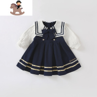 YueBin女童学院风连衣裙1-3婴儿公主裙春秋小儿童春装4两岁宝宝裙子秋冬裙子