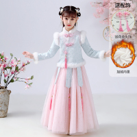 YueBin女童汉服2020年秋装新款秋冬公主裙儿童装裙子加绒洋气连衣裙冬裙裙子